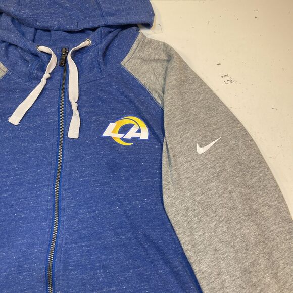 LOS ANGELES RAMS HOODIE WOMENS XXL FOOTBALL SWEATSHIRT ZIP UP JACKET - Picture 3 of 5